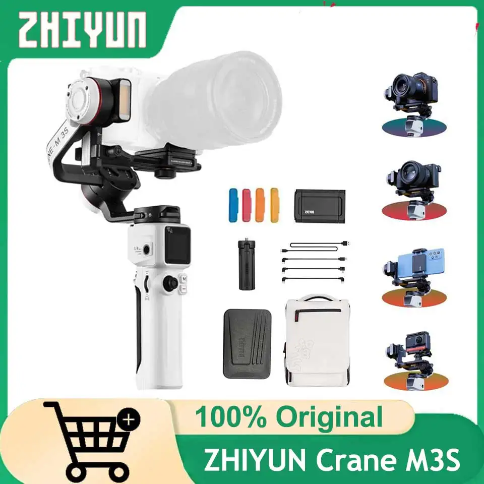 ZHIYUN Crane M3S Crane M3 S 3-axis Handheld Camera Gimbal Stabilizer Bluetooth Shutter Control for Mirrorless Cameras Phone