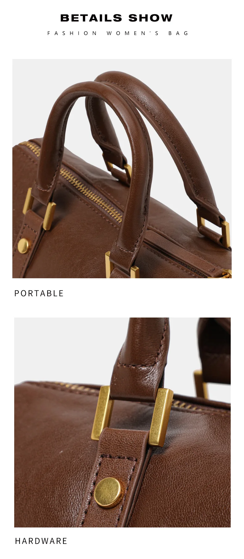 Aidrani Damenhandtasche aus echtem Leder mit Schultergurt – Crossbody, zylindrische, kissenförmige Aufbewahrungstasche für eine Schulter – Detail 10