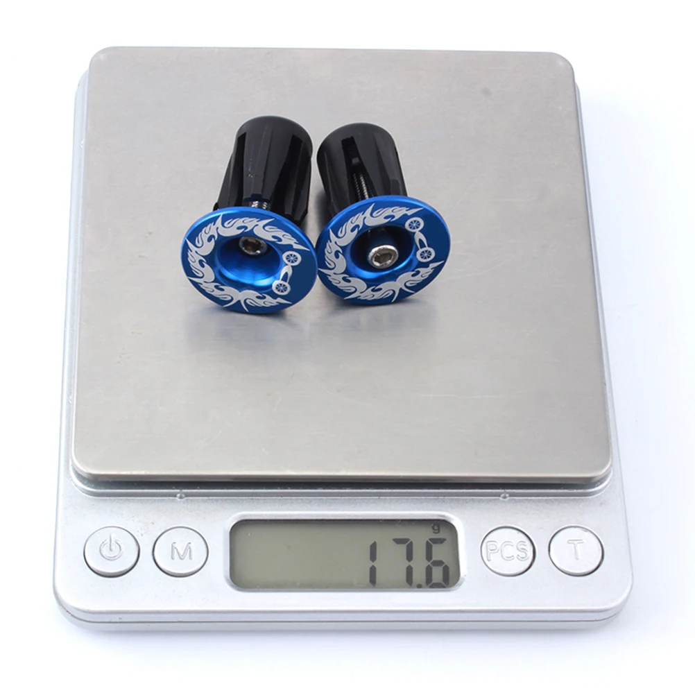 سدادات نهاية البار من سبائك الألومنيوم لدراجة تروس ثابتة على الطرق الجبلية، قبعات سوداء، حلقة فضية، خفيفة الوزن، متينة، سهلة التركيب