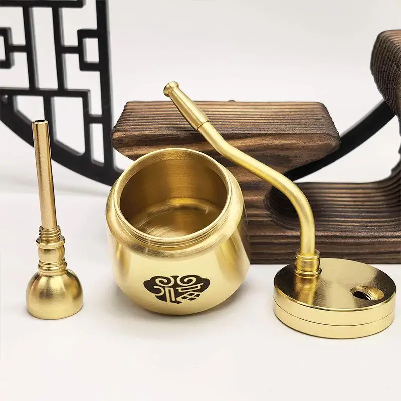 1pc Detachable Brass Filter Pipe Hookah Suitable For Tobacco And Regular/Medium/Slim Cigarettes Smoking Accessories