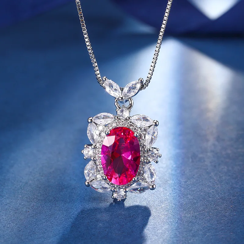 Jewelry with copper base gold plating, featuring colored gemstones and corundum, elegant set for women, main stone size