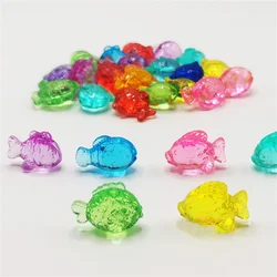 10 teile/satz Größe ca. 32-15mm Acryl buntes Fisch modell für Brettspiel zubehör