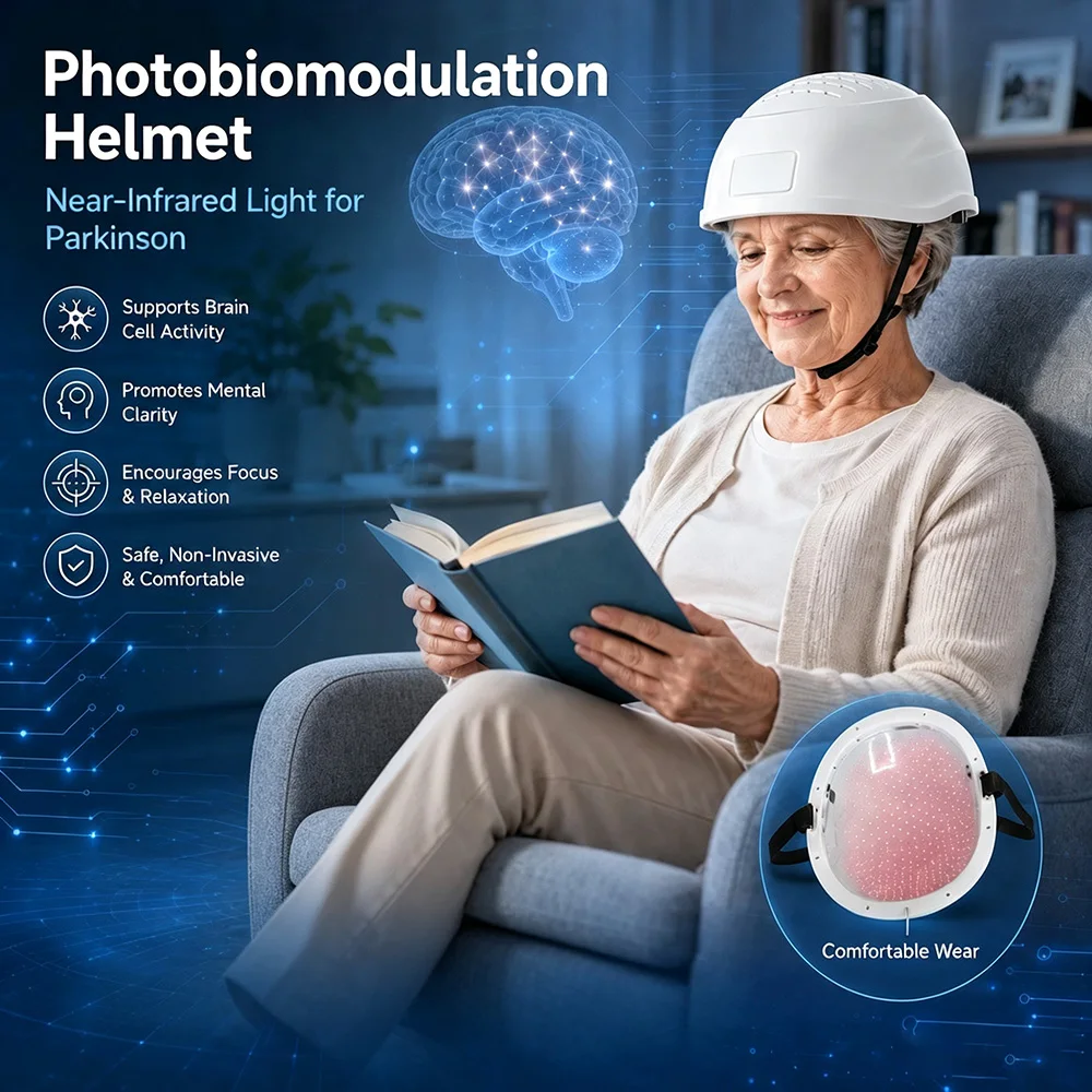 810nm NIR Transcranial Photobiomodulation Helmet Near Infrared Light Therapy for Stroke Recovery Alzheimer's Disease Memory Loss