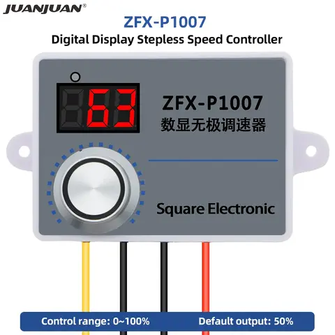 ZFX-P1007 500W Speed Controller Adjustable Fan Switch Motor Speed Regulator Digital Display Speed Reducer Control Device