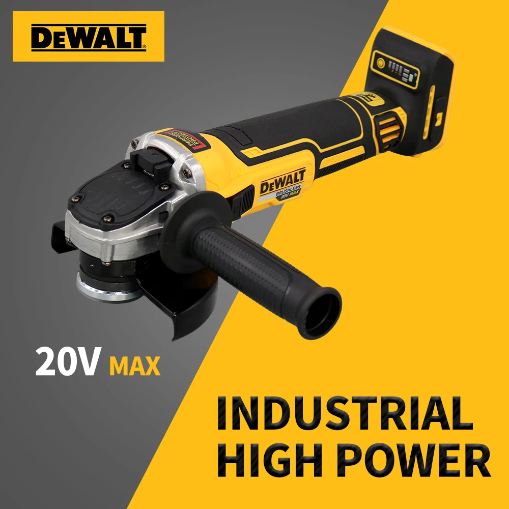 Imagem -04 - Dewalt Dcg405 Brushless Angle Grinder 100 125 mm Corte Polimento Moagem Máquina Velocidade Variável Engrenagem Ferramentas Elétricas 18v Bateria