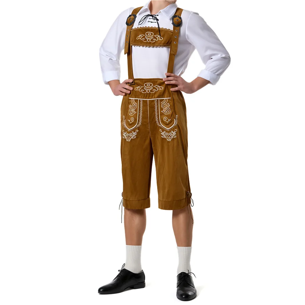 2025 Monos del Festival de la cerveza de los hombres de Oktoberfest de Munich Pantalones de tirantes de cerveza tradicionales bávaros para hombres Carnaval Halloween