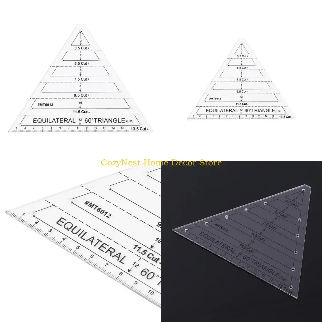 

Равносторонняя линейка для шитья треугольников 92MF, чертежный измерительный шаблон, одежда для самостоятельного изготовления
