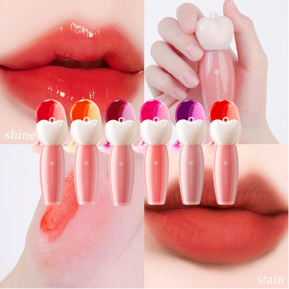 Tintura per labbra opaca a 6 colori con tecnologia di blocco del colore, non appiccicosa, leggera, trucco per labbra Colore labbra a lunga durata