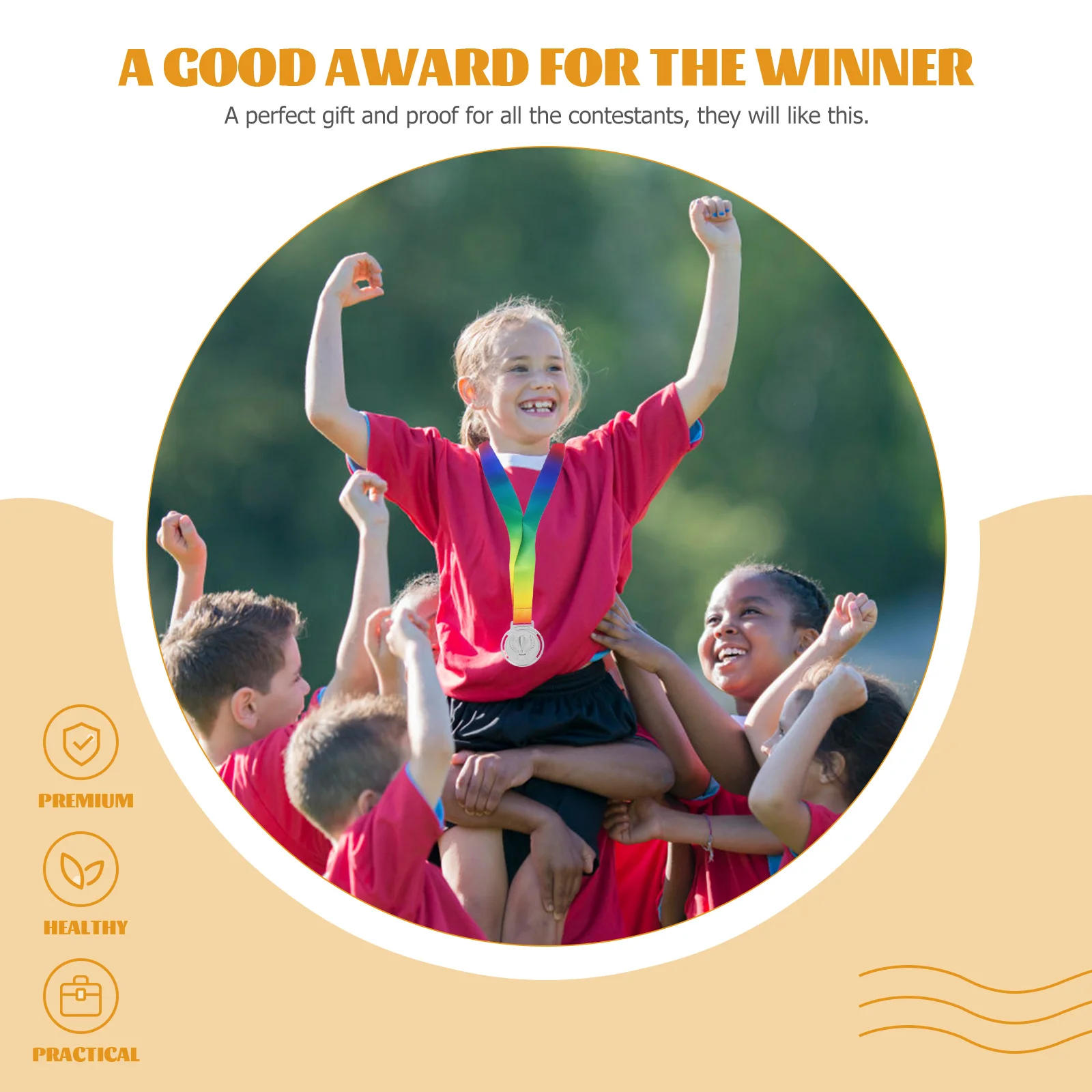 3 Pcs Zinc Alloy Sports Medals Competition Award School Event Trophy Metal Medal Souvenir Winner Reward Achievement