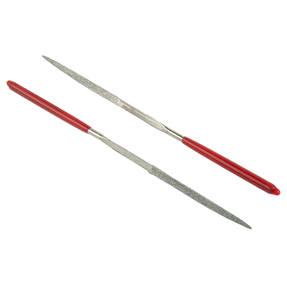 Plastic Diamond Files Diamond Plastic Silver + Red Steel Triangular For Reach Areas On Steel High Quality Material