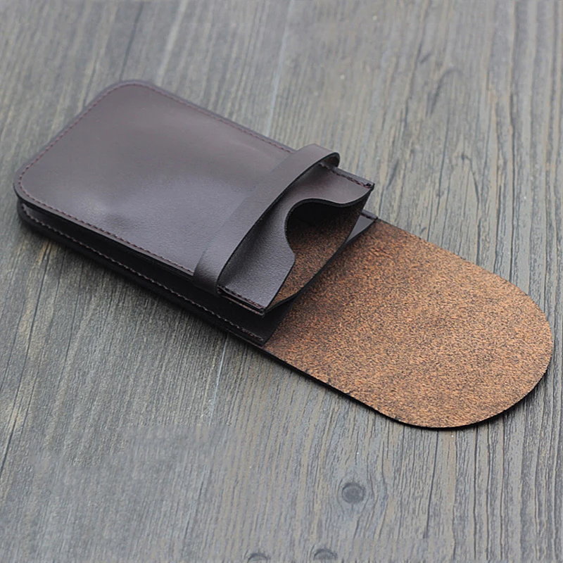 Double-pouch protective leather case portable Storage bag For Samsung T7 touch T9 T5 SSD Portable mobile hard disk pouch MRB014
