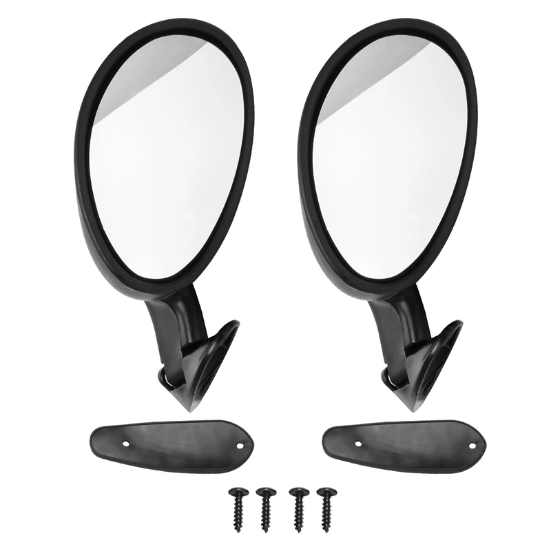 Classic Retro Door Wing Side Mirror Car Matte Rearview Mirror California Style Car Accessories Black L+R