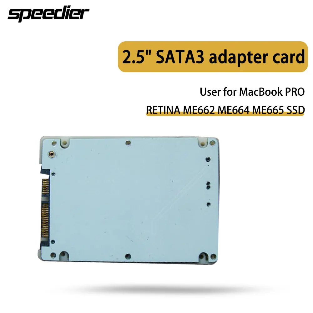 

2.5" SATA3 Adapter Card for MacBook PRO RETINA ME662 ME664 ME665 A1425 A1398 MC975 MC976 MD212 MD213 SSD