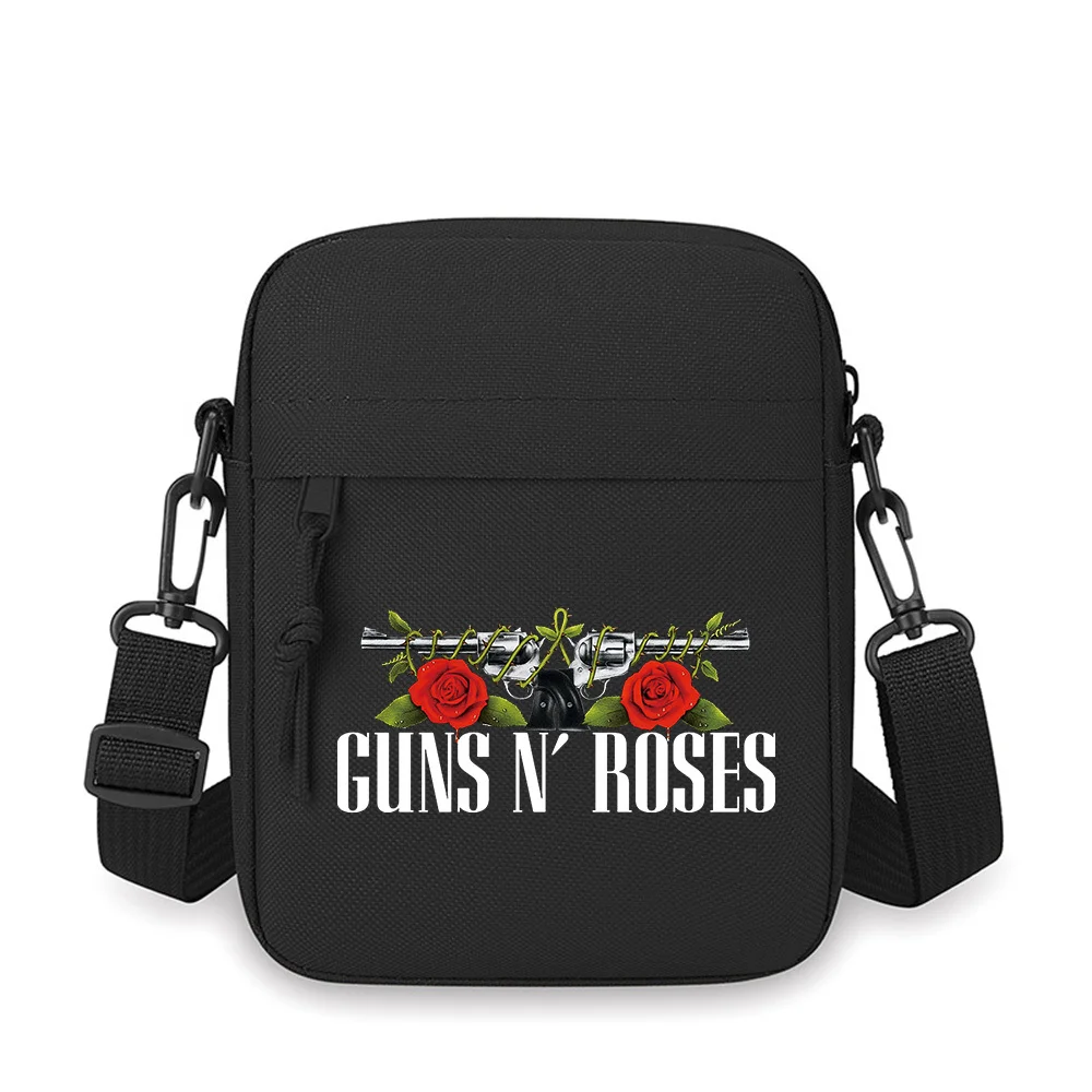 

Guns Roses thorny vines flower pistols Men Crossbody Bag Single Shoulder Women Cartoon Anime Film Printing Design Unisex
