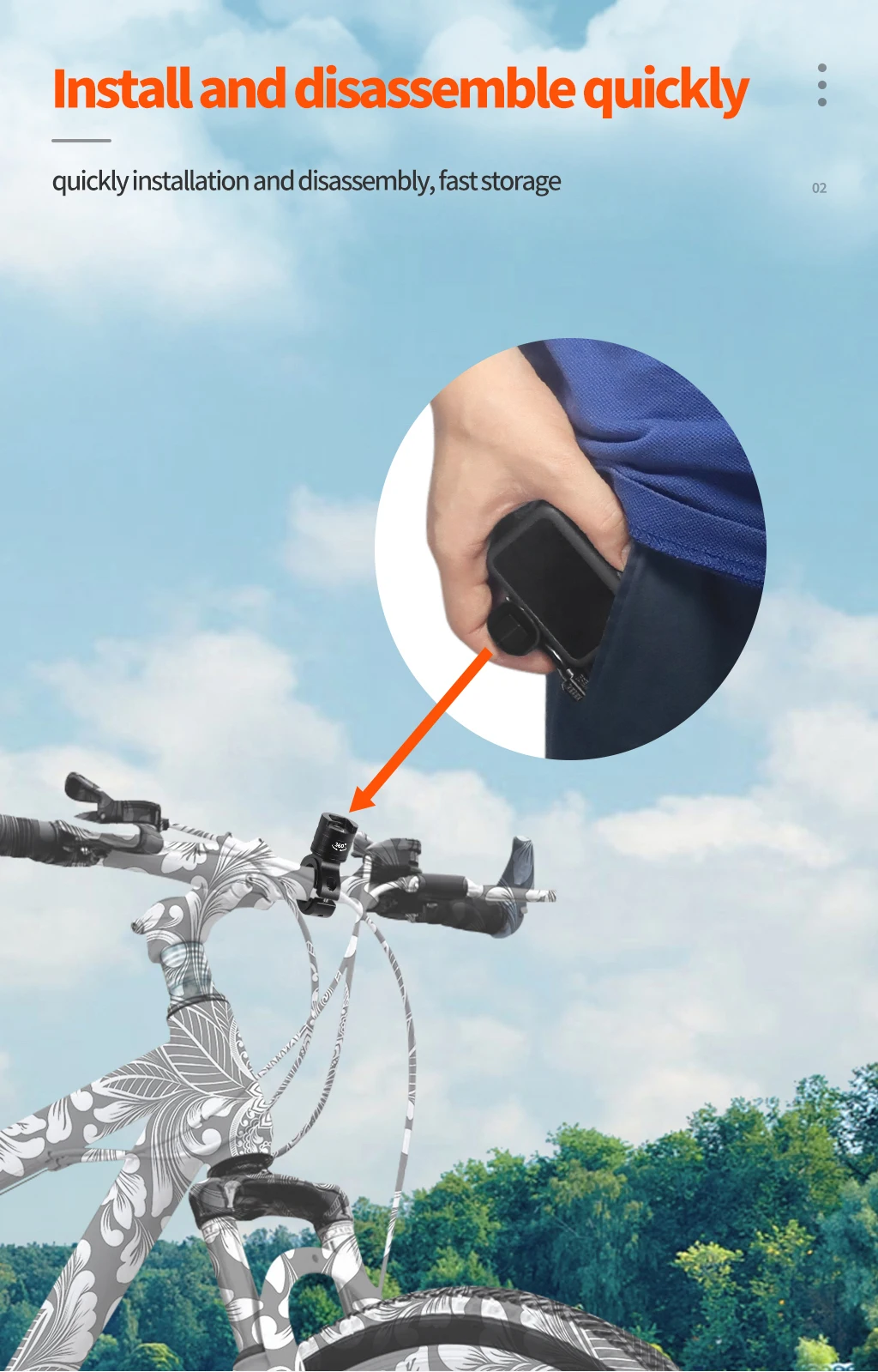 360 drehbarer Fahrrad kamera halter Schnell verschluss Split Mount Lenker klemme Motorrad halterung für Gopro Hero 13 12 11 Dji Action 4 – Detail 4