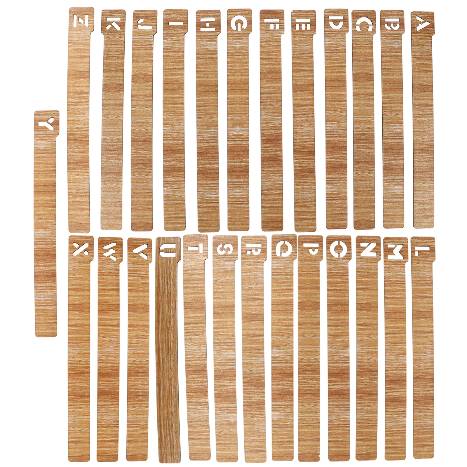 

26pcs Alphabet Bookmarks Creative Wooden Learning Tools Mini Size Library Classifying Accessories Wood Bookmark