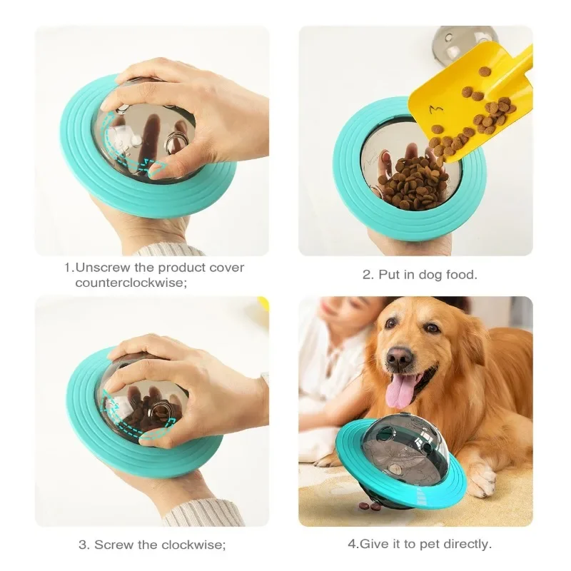 Chewable Wear-Resistant Dog Food Leaker, Educational Toys for Dog and Cat, Flying Saucer Supplies