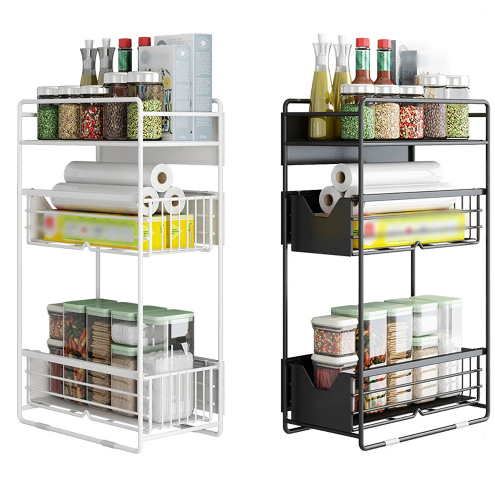 2/3Layers Kitchen Shelf Rack Microwave Oven Shelf Stainless Steel Detachable Rack Tableware Shelves Home Kitchen Organizer