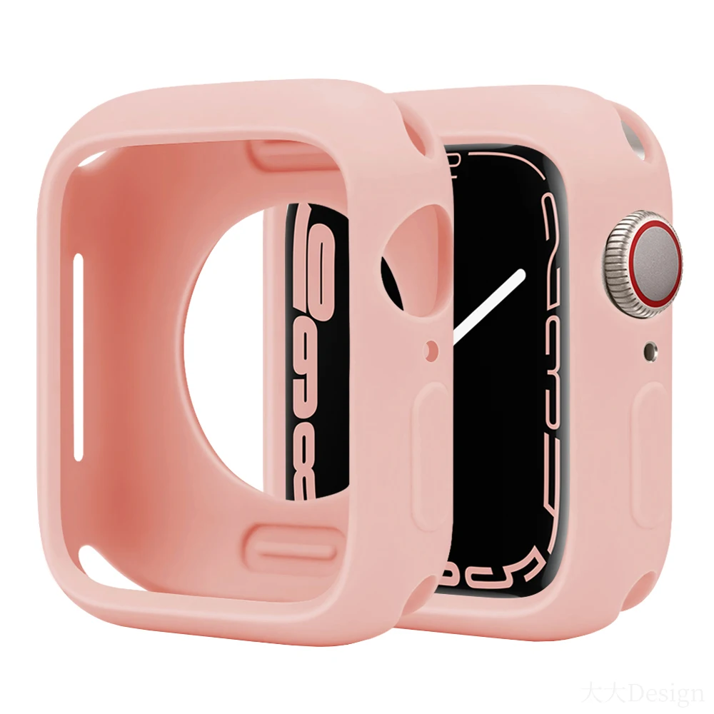 Soft Silicone Case for Apple Watch 10 9 8 7 46mm 49mm 45mm 41mm Protection Cover for IWatch Series SE 6 5 4 44mm 40mm 42mm 38mm