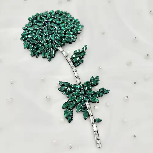Shiny Rhinestone Hand Sewn Water Diamond Pieces for Wedding Dress Accessories Evening Gown Shoulder Rhinestone Flowers DIY Perfo - Image 7