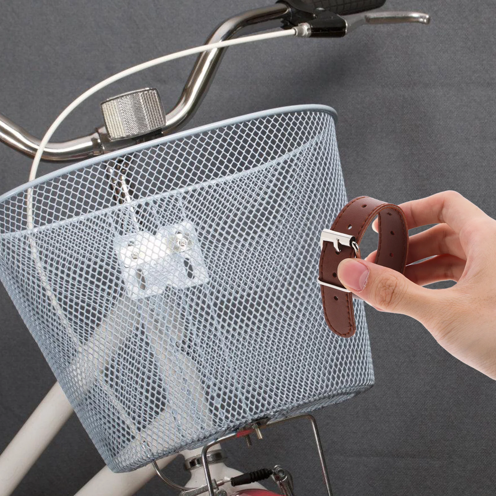 2Pairs Bike Basket Straps Adjustable Durable Buckle Bike Rack Straps for Front Basket Accessories Strap