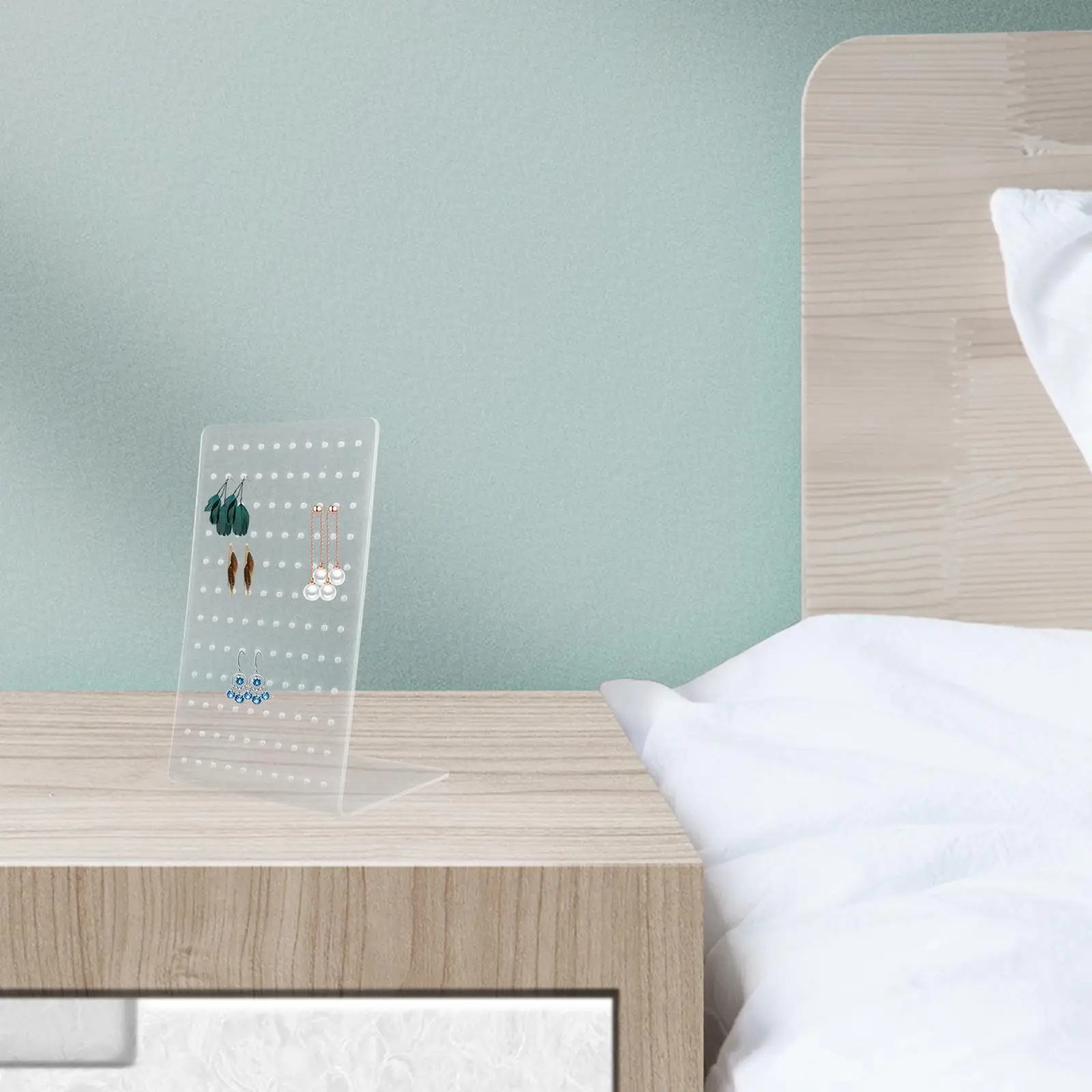 2 Pcs Earring Holder Display Rack for Jewelry Storage 120 Exquisite Earring Rack Holes ganize Ear Studs at Home Shop