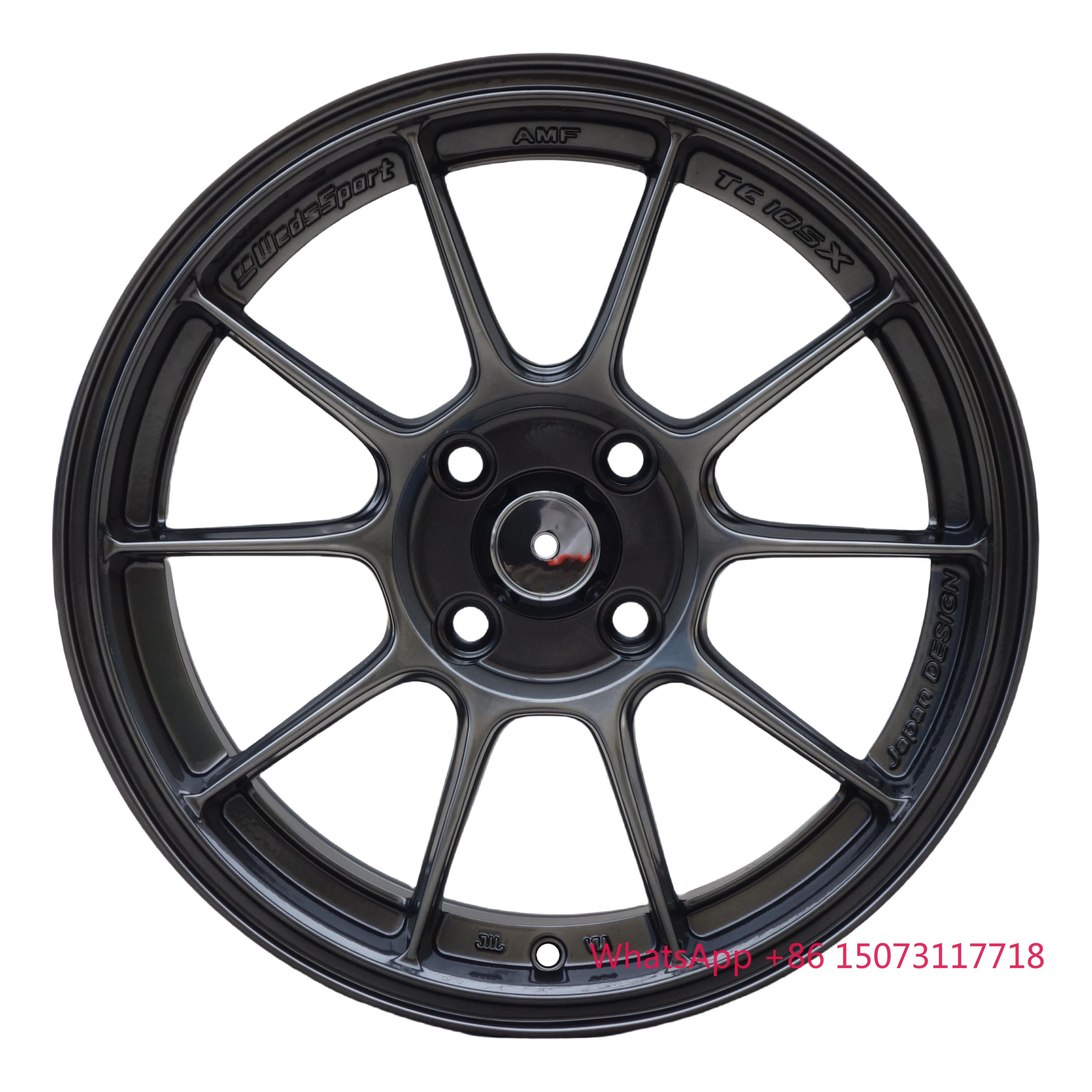 

15 Inch 4X100 TC105x Passenger Car Wheels Bronzed Black Hyper Black for Kia