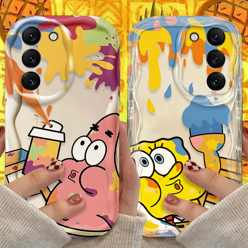 Hülle für Samsung Galaxy A53 A50 A50S A36 A35 A34 A32 A30 A26 A25 A24 A20 A16 A15 A06 A05S A05 M55 M54 5G S-SpongeBobs Rückseiten-Cover