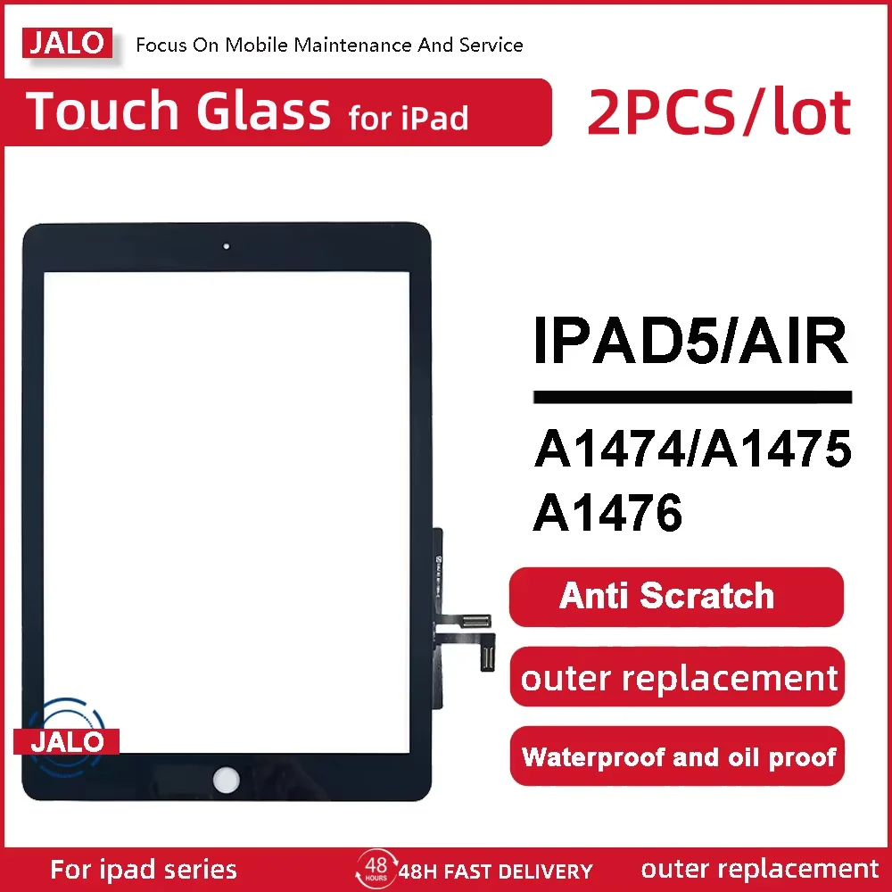 2 قطعة/الوحدة شاشة تعمل باللمس ل IPAD5 A1474 A1475 A1476 iPad6 2018 A1822 A1893 A1954 محول الأرقام بشاشة تعمل بلمس الاستشعار الخارجي الزجاج لوحة