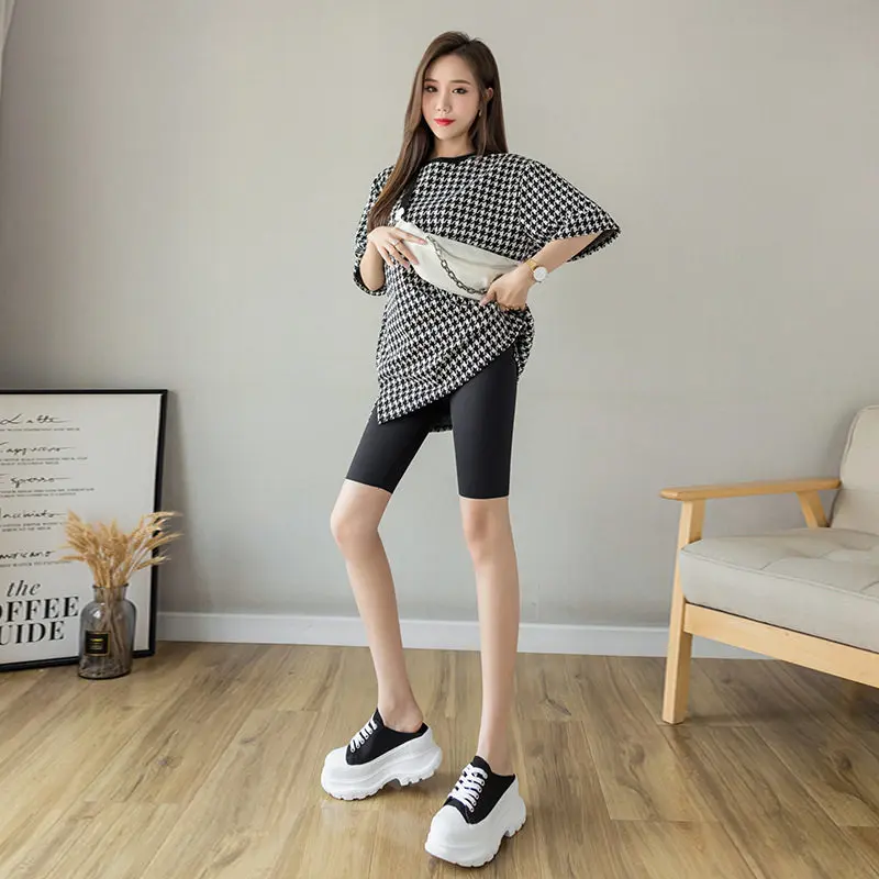 Nieuwe Klein Blue Vijfkwart arkskin dames yogabroek hoge taille afslanken heup tillen fietsen orts lente