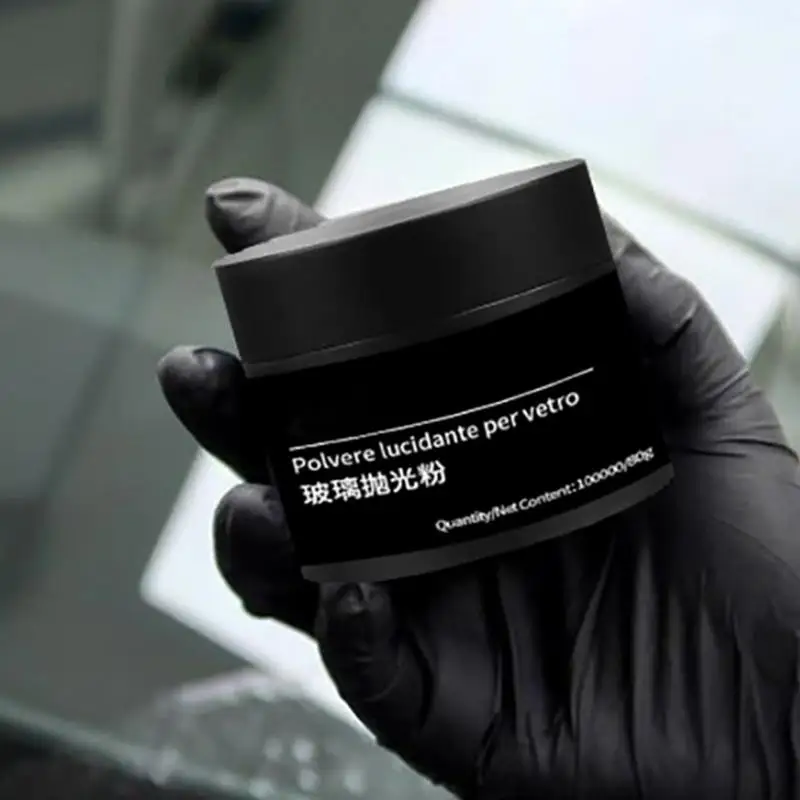 car Windshield Polishing Powder 80g Glass Oil Film Remover Car Glass Polishing Scratch Repair Powder Auto Care Accessories