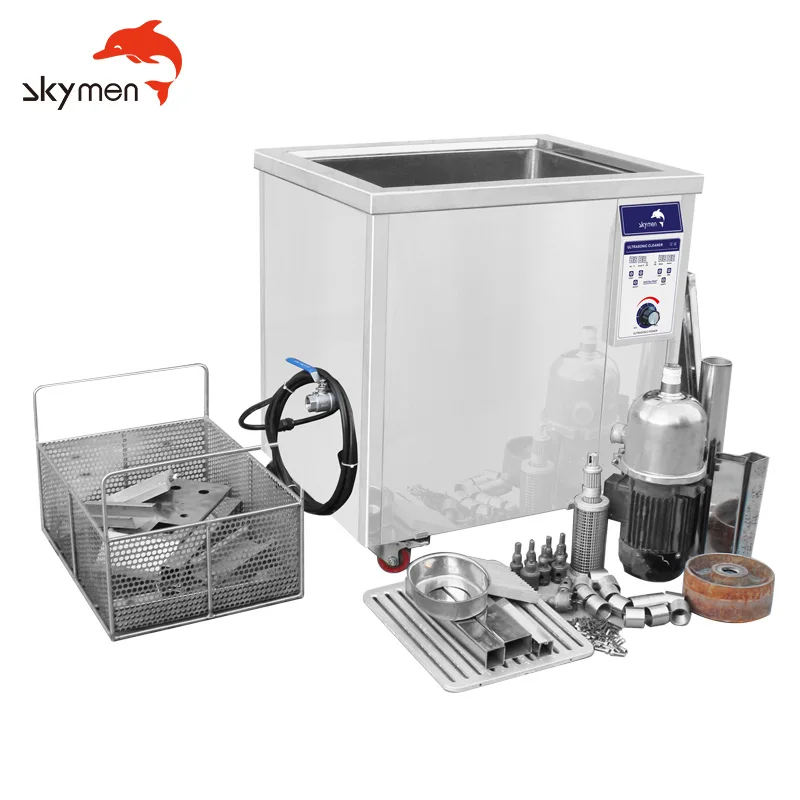 

Skymen OEM ODM 100L Ultrasonic Cleaning Equipment 1500W Ultrasonic Washing Machine for Aluminum Components Nozzle Precision Mold