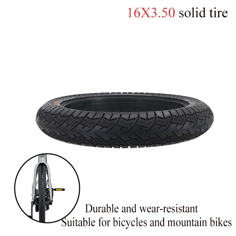 

16 inch 16x3.5 solid tire for bicycle & mountain bike Folding electric bicycle E-bike Non inflation solid tyr