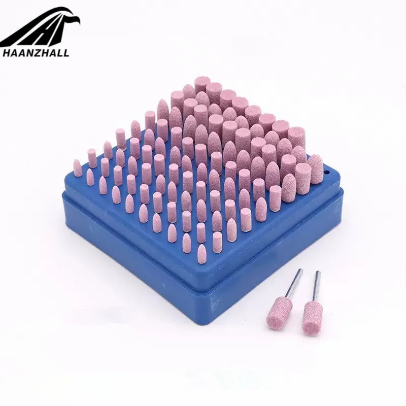 100pcs/set Drill Grinding Head Tool Assorted Ceramic Mounted Point For Dremel Mini Drill Rotary Tools Abrasive Mounted Stone