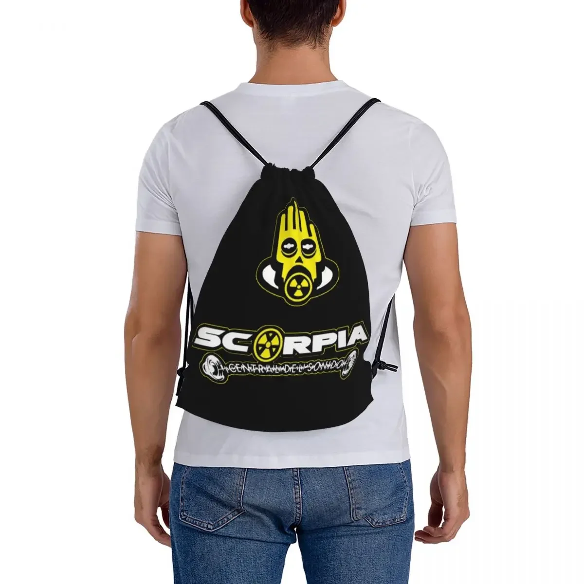 Scorpia - Central Del Sonido Backpacks Portable Drawstring Bags Drawstring Bundle Pocket Storage Bag BookBag For Man Woman