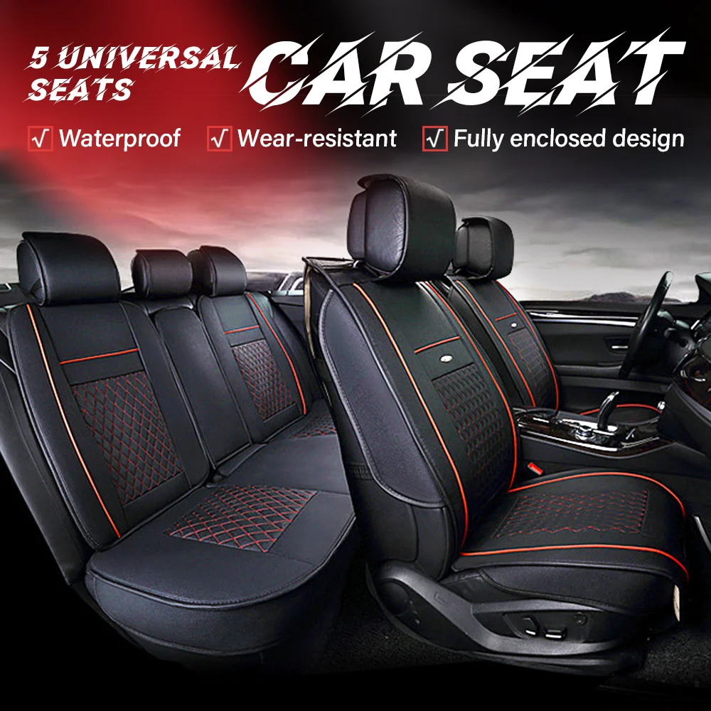 

Universal High-End Car Seat Set Universal For All Seasons Waterproof And Wear-Resistant Leather Seat Cushion good elasticity