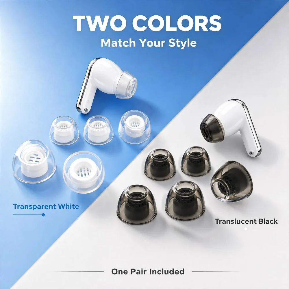 1-4Pairs Liquid Silicone Ear Tips for Redmi Buds 5 Pro Anti Slip Filter Earbuds in Ear Caps EarPlugs for Redmi Buds 4 Pro/5 Pro
