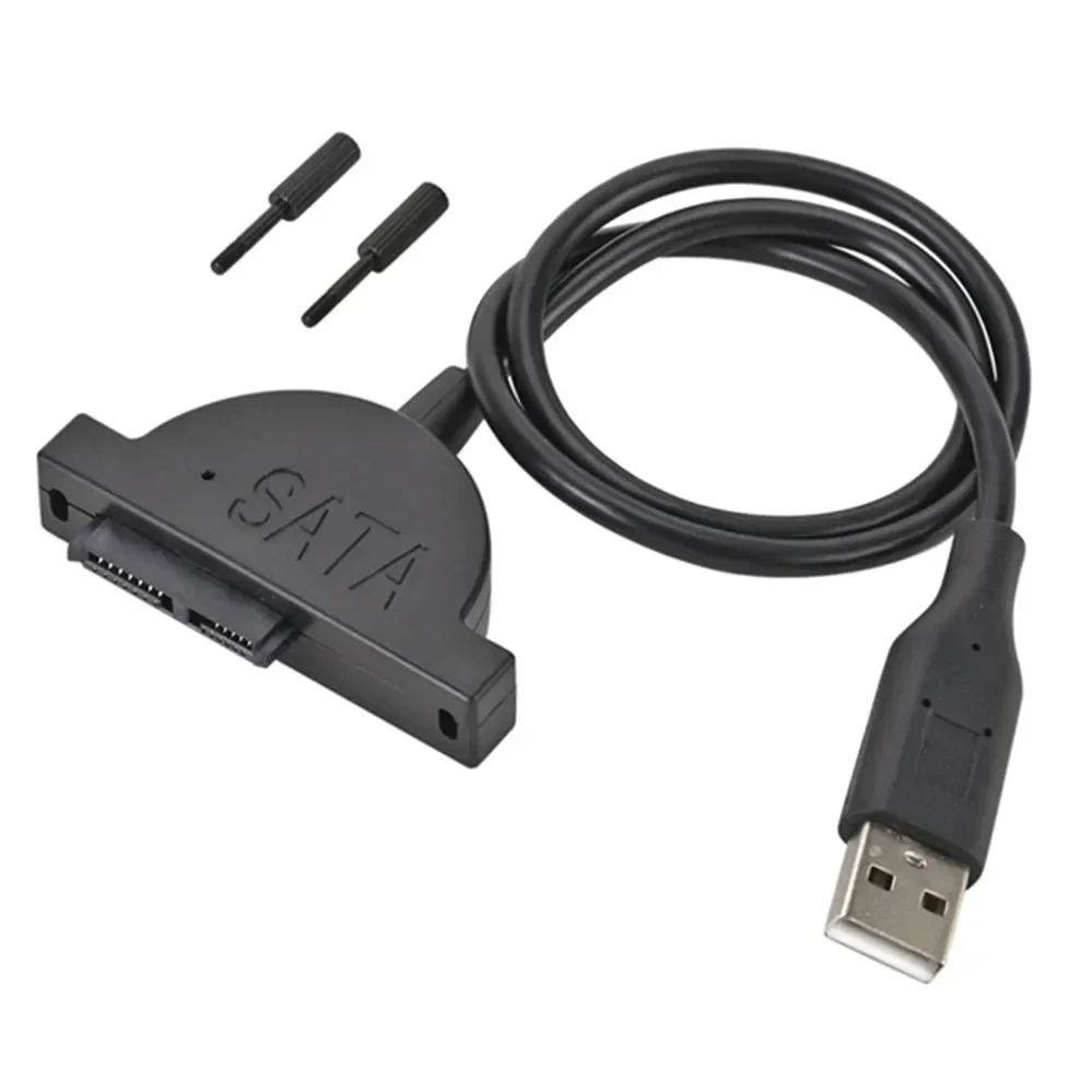 PzzPss USB 2.0 to Mini Sata II 7+6 13Pin Adapter Converter Cable For Laptop CD/DVD ROM Slimline Drive Converter HDD Caddy