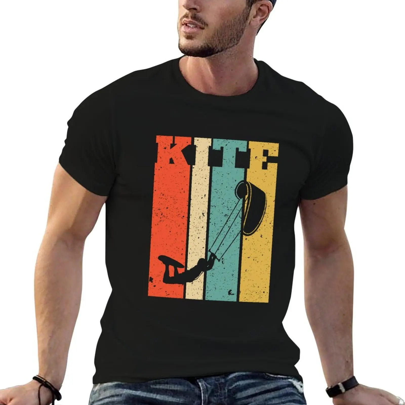 

t t man man Kitesurfer casual for men t man white for shirt T-Shirt luxury Kitesurf shirts shirts Kitesurfing pack Retro
