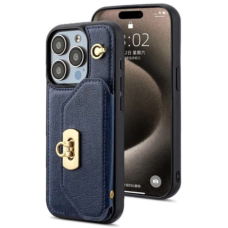 For IPhone 16 Pro/16 Pro Max for Women Sling Bags Phone Cases Card Holders and Leather Phone Covers Suitable