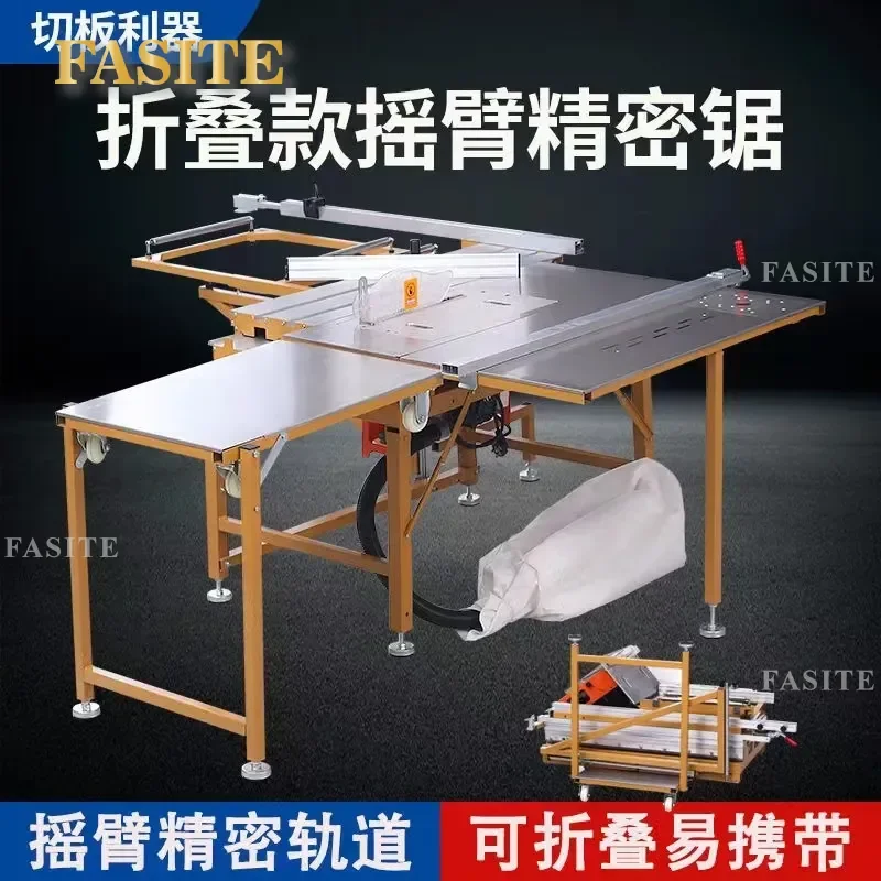 For Woodworking Push Table Saw 45 Degree Miter Saw Folding Saw Table for Home Improvement Ecological Board Cutting Dust Free