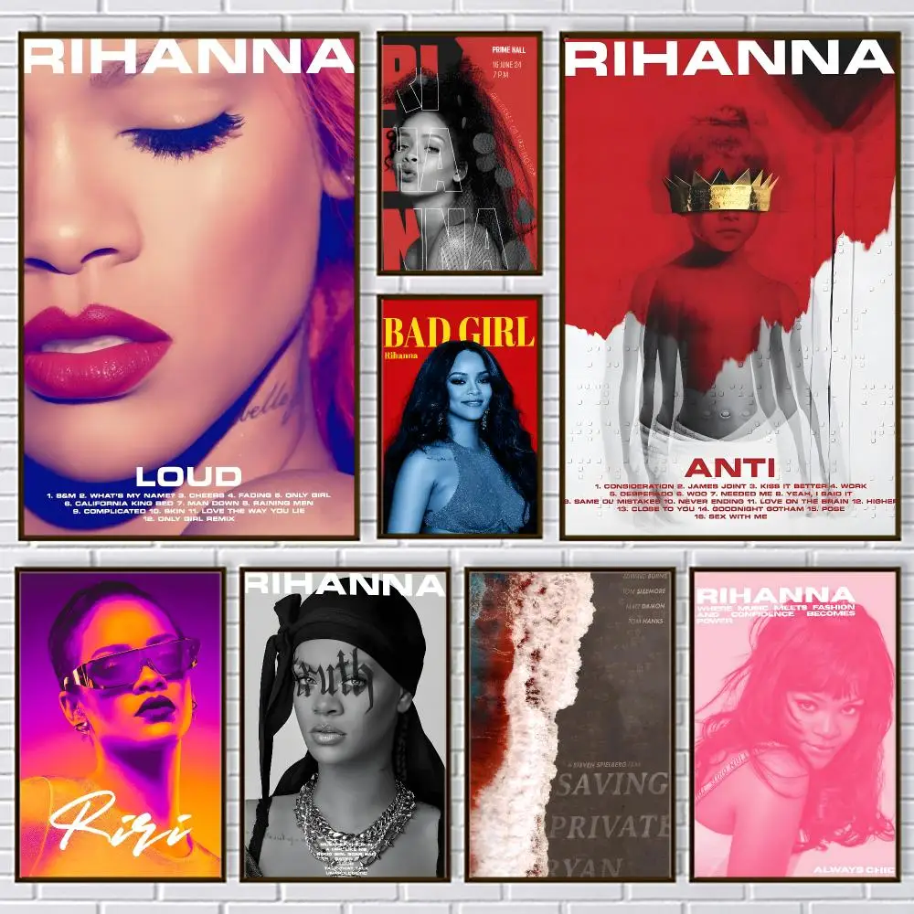 Singer R-Rihanna Poster PP Paper Decorative Wall Art for Living RoomsBedrooms Bars Cafes Stylish Home Decor Gift
