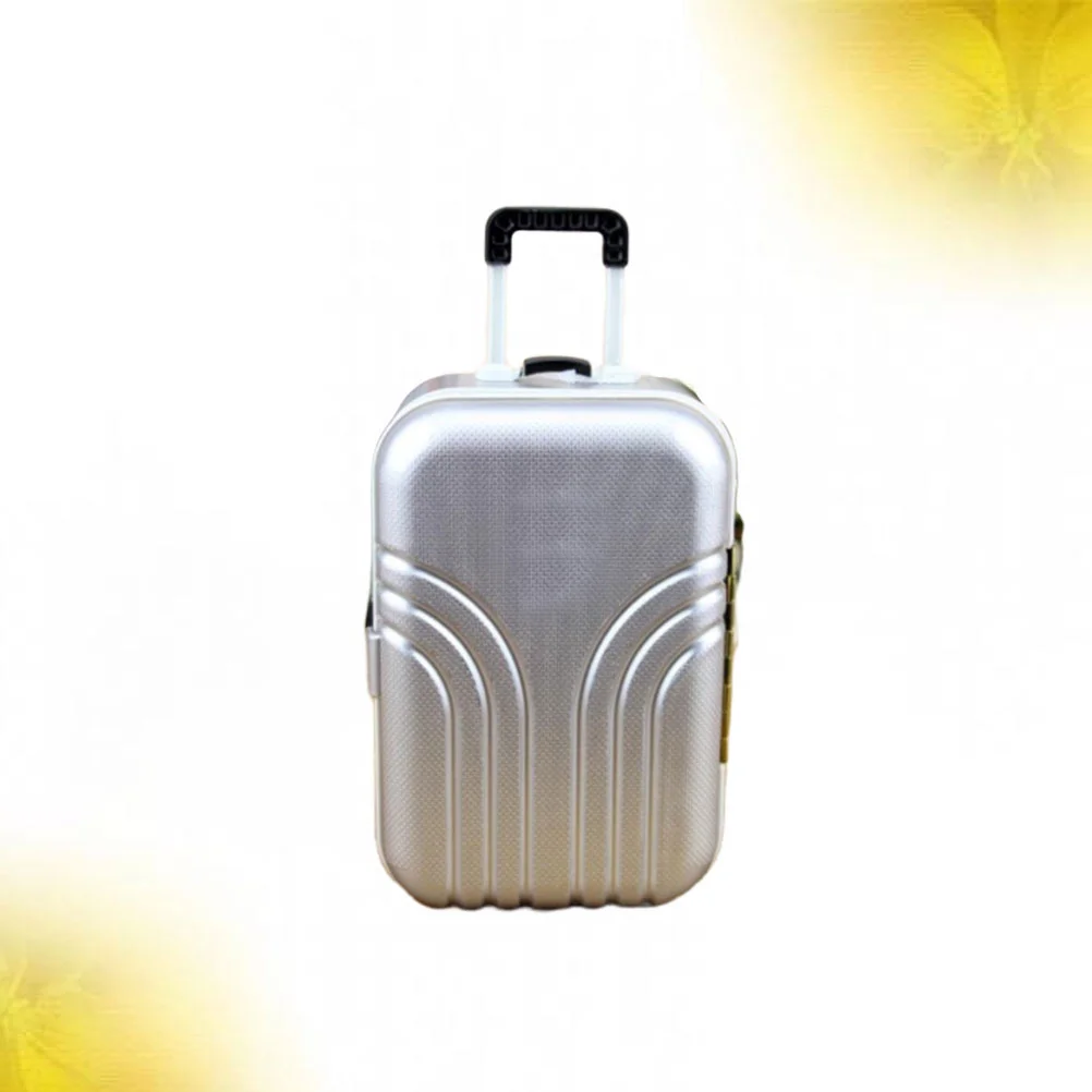 1Pcs Luggage Saving Pot Mini Piggy Bank Money Box Trolley Case for Kids Children Silver Educational Gift Mini Saving Pot