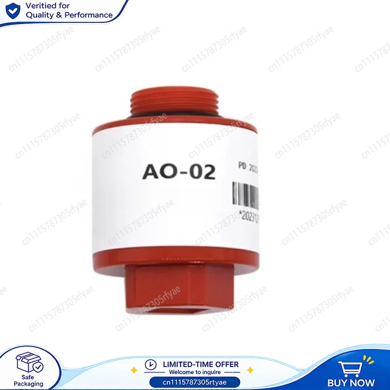 AO-02 Oxygen Sensor for Vehicle Exhaust Gas Analyzer High Accuracy O2 Detection Sensor Replacement Compatible with AO2 PTB-18.10