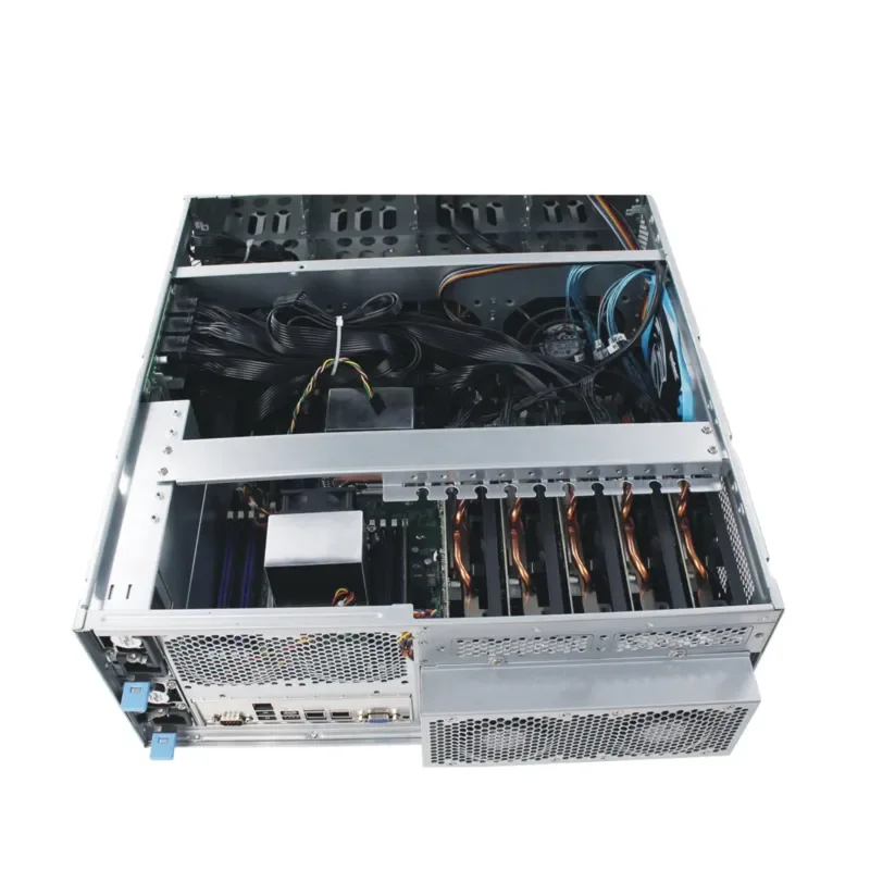 C621 Dual Chipset 4U Rack Server Supports 1st 2nd Gen Xeon Scalable 4GPU AI Deep Learning Machine 8 Bay Hot Swap 2400W PSU