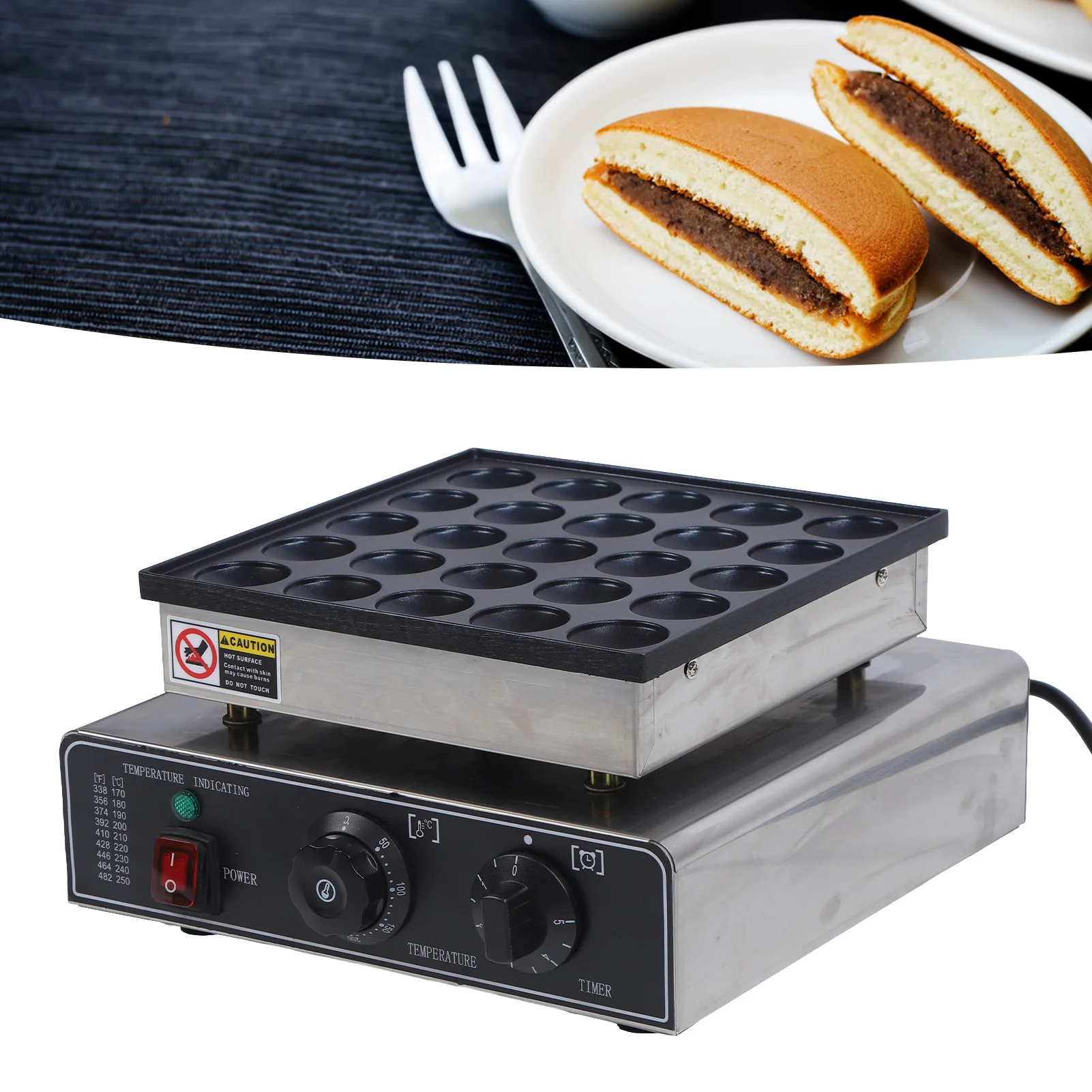 جهاز فطيرة كهربائي لصانعة الوافل، الجسم مصنوع من الفولاذ المقاوم للصدأ بدرجة الطعام، سهل التنظيف، أدوات طبخ المطبخ الأقل