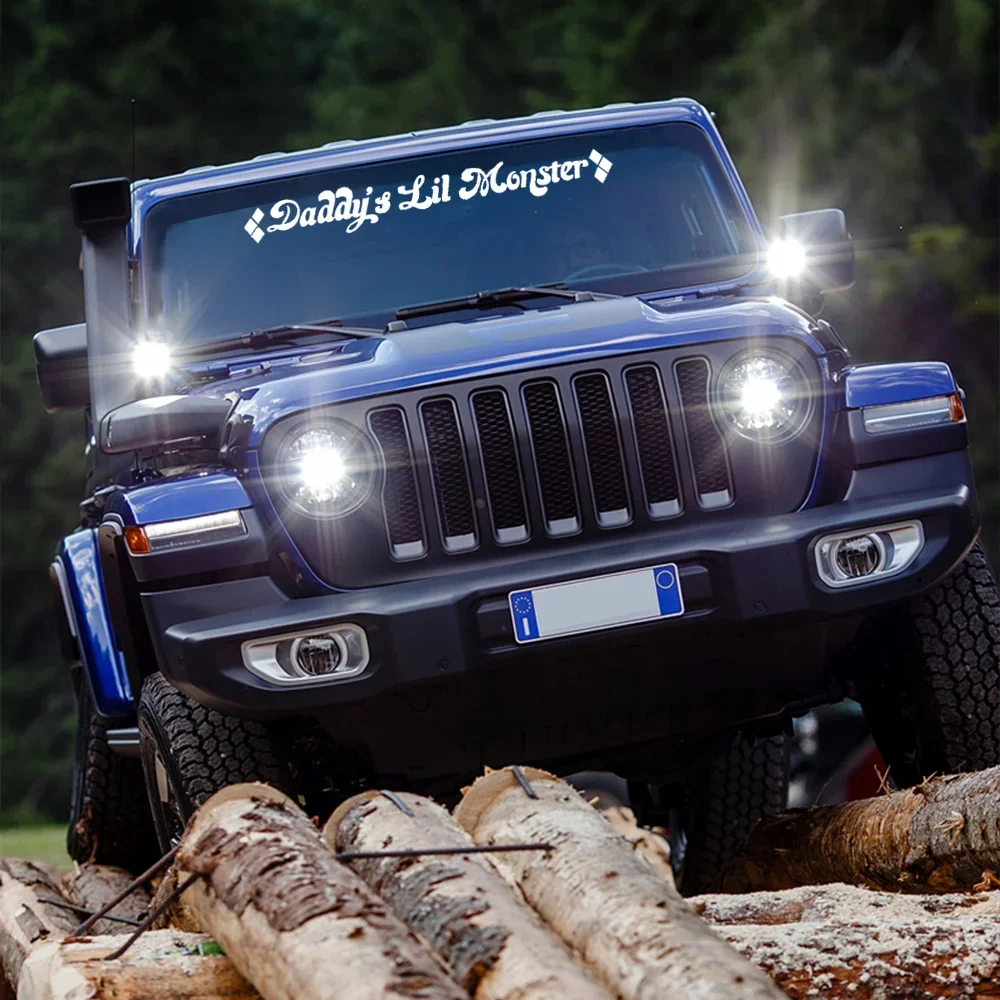 ملصقات سيارة للزجاج الأمامي والخلفي ، ملصق الأب ، مونستر كوين ، لافتة ممتعة ، شارات جسم السيارة ، الفتيات والنساء