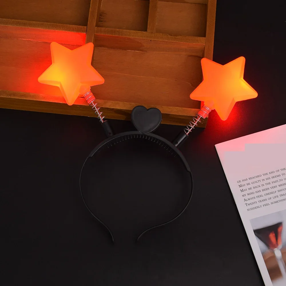 LED Headband Luminous Star  Hair Band  Children Adult Gift Toy   Light up Party Props     Christmas Decoration