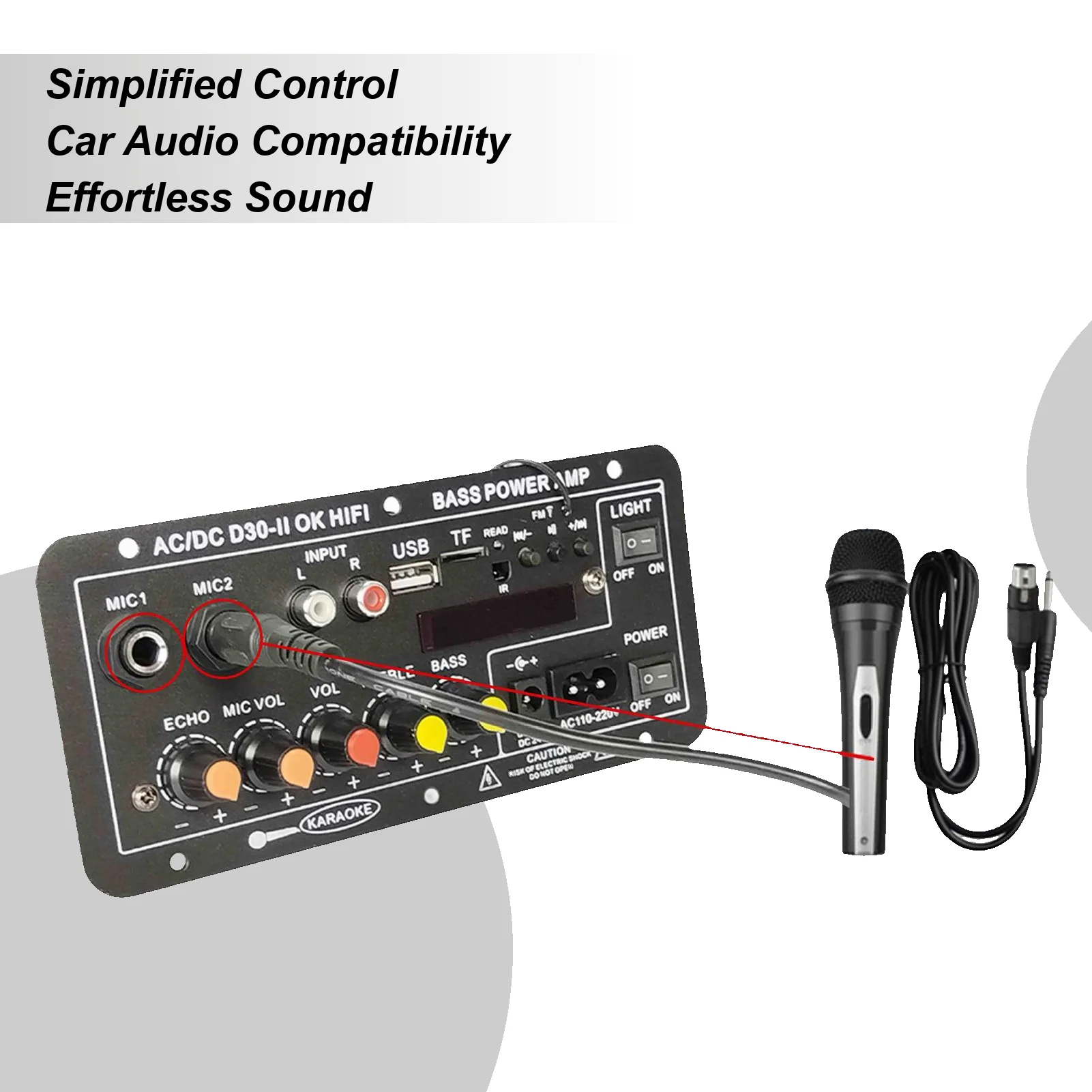 

Автомобильный усилитель, беспроводной USB-модуль декодирования, усилитель автомобильного аудио для женщин и мужчин, колонки, домашняя звуковая система, караоке, поездка, путешествия
