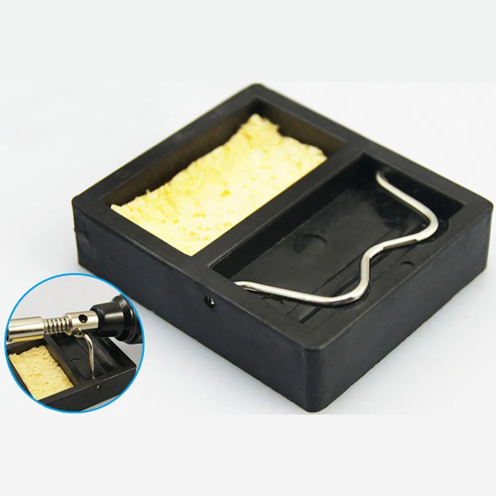 Electric Soldering Iron Support Iron Stand Holder Working Environments 4.8cm*4cm High Quality With Clean Sponge